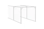 vidaXL 3189065 Dog House With Roof Light Grey 117x609x123cm Galvanised Steel vidaXL 3189065 Dog House With Roof Light Grey 117x609x123cm Galvanised Steel