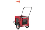 vidaXL 93929 Pet Bike Trailer Red And Black Oxford Fabric And Iron vidaXL 93929 Pet Bike Trailer Red And Black Oxford Fabric And Iron