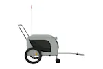 vidaXL 94028 Pet Bike Trailer Grey And Black Oxford Fabric And Iron vidaXL 94028 Pet Bike Trailer Grey And Black Oxford Fabric And Iron