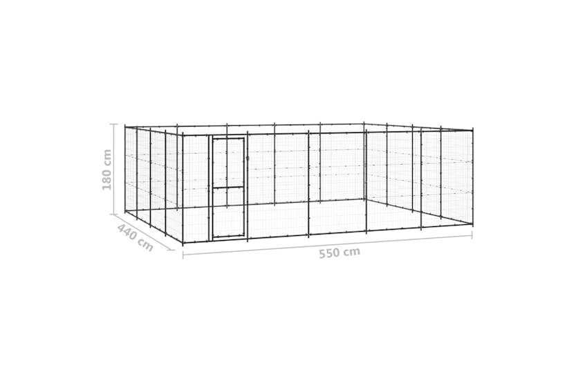 vidaXL 3082314 Outdoor Dog Kennel Steel 24.2 M2 vidaXL 3082314 Outdoor Dog Kennel Steel 24.2 M2