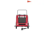 vidaXL 93859 Pet Bike Trailer Red And Grey Oxford Fabric And Iron vidaXL 93859 Pet Bike Trailer Red And Grey Oxford Fabric And Iron