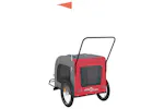 vidaXL 93859 Pet Bike Trailer Red And Grey Oxford Fabric And Iron vidaXL 93859 Pet Bike Trailer Red And Grey Oxford Fabric And Iron