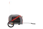 vidaXL 93880 Pet Bike Trailer Red And Grey Oxford Fabric And Iron vidaXL 93880 Pet Bike Trailer Red And Grey Oxford Fabric And Iron
