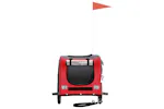 vidaXL 93880 Pet Bike Trailer Red And Grey Oxford Fabric And Iron vidaXL 93880 Pet Bike Trailer Red And Grey Oxford Fabric And Iron