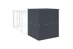 vidaXL 3189099 Dog House With Run Anthracite 165x455x181cm Galvanised Steel vidaXL 3189099 Dog House With Run Anthracite 165x455x181cm Galvanised Steel