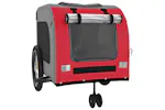 vidaXL 93859 Pet Bike Trailer Red And Grey Oxford Fabric And Iron vidaXL 93859 Pet Bike Trailer Red And Grey Oxford Fabric And Iron