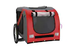 vidaXL 93880 Pet Bike Trailer Red And Grey Oxford Fabric And Iron vidaXL 93880 Pet Bike Trailer Red And Grey Oxford Fabric And Iron