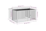 vidaXL 3214224 Dog House With Run Anthracite 197x194x110cm Galvanised Steel vidaXL 3214224 Dog House With Run Anthracite 197x194x110cm Galvanised Steel