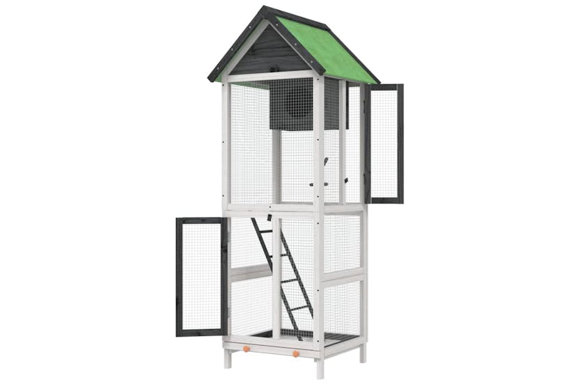 vidaXL 172256 Bird House Grey 60x58.5x160cm Solid Wood Pine vidaXL 172256 Bird House Grey 60x58.5x160cm Solid Wood Pine