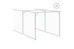 vidaXL 3189065 Dog House With Roof Light Grey 117x609x123cm Galvanised Steel vidaXL 3189065 Dog House With Roof Light Grey 117x609x123cm Galvanised Steel