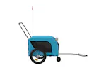 vidaXL 94023 Pet Bike Trailer Blue And Black Oxford Fabric And Iron vidaXL 94023 Pet Bike Trailer Blue And Black Oxford Fabric And Iron