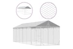 vidaXL 3190490 Outdoor Dog Kennel With Roof Silver 3x9x2.5 M Galvanised Steel vidaXL 3190490 Outdoor Dog Kennel With Roof Silver 3x9x2.5 M Galvanised Steel