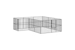 vidaXL 3209558 Dog Playpen 12 Panels Black Galvanised Steel vidaXL 3209558 Dog Playpen 12 Panels Black Galvanised Steel