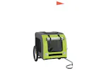 vidaXL 93836 Pet Bike Trailer Green And Grey Oxford Fabric And Iron vidaXL 93836 Pet Bike Trailer Green And Grey Oxford Fabric And Iron