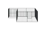 vidaXL 3209558 Dog Playpen 12 Panels Black Galvanised Steel vidaXL 3209558 Dog Playpen 12 Panels Black Galvanised Steel