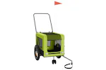 vidaXL 93948 Pet Bike Trailer Green And Black Oxford Fabric And Iron vidaXL 93948 Pet Bike Trailer Green And Black Oxford Fabric And Iron