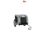 vidaXL 94007 Pet Bike Trailer Grey And Black Oxford Fabric And Iron vidaXL 94007 Pet Bike Trailer Grey And Black Oxford Fabric And Iron