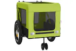 vidaXL 93934 Pet Bike Trailer Green And Black Oxford Fabric And Iron vidaXL 93934 Pet Bike Trailer Green And Black Oxford Fabric And Iron