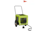 vidaXL 93934 Pet Bike Trailer Green And Black Oxford Fabric And Iron vidaXL 93934 Pet Bike Trailer Green And Black Oxford Fabric And Iron
