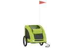 vidaXL 93969 Pet Bike Trailer Green Oxford Fabric And Iron vidaXL 93969 Pet Bike Trailer Green Oxford Fabric And Iron