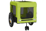 vidaXL 93948 Pet Bike Trailer Green And Black Oxford Fabric And Iron vidaXL 93948 Pet Bike Trailer Green And Black Oxford Fabric And Iron