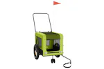 vidaXL 93934 Pet Bike Trailer Green And Black Oxford Fabric And Iron vidaXL 93934 Pet Bike Trailer Green And Black Oxford Fabric And Iron