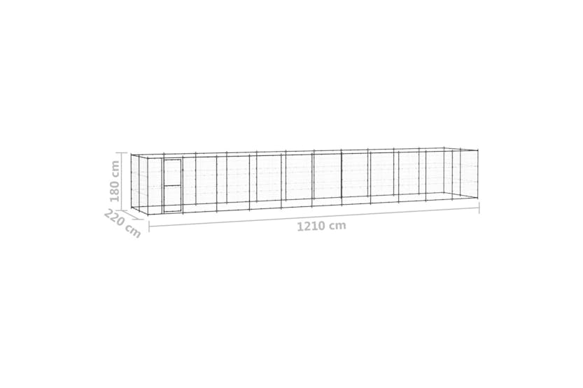 vidaXL 3082302 Outdoor Dog Kennel Steel 26.62 M2 vidaXL 3082302 Outdoor Dog Kennel Steel 26.62 M2
