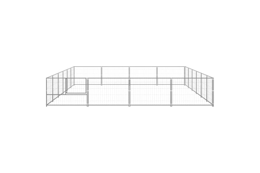 vidaXL 3082152 Dog Kennel Silver 24 M2 Steel vidaXL 3082152 Dog Kennel Silver 24 M2 Steel