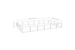 vidaXL 3082152 Dog Kennel Silver 24 M2 Steel vidaXL 3082152 Dog Kennel Silver 24 M2 Steel