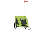 vidaXL 93969 Pet Bike Trailer Green Oxford Fabric And Iron vidaXL 93969 Pet Bike Trailer Green Oxford Fabric And Iron