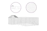 vidaXL 3190471 Outdoor Dog Kennel With Roof Silver 6x6x2.5 M Galvanised Steel vidaXL 3190471 Outdoor Dog Kennel With Roof Silver 6x6x2.5 M Galvanised Steel