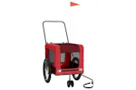 vidaXL 93943 Pet Bike Trailer Red And Black Oxford Fabric And Iron vidaXL 93943 Pet Bike Trailer Red And Black Oxford Fabric And Iron