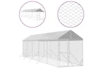 vidaXL 3190484 Outdoor Dog Kennel With Roof Silver 2x10x2.5 M Galvanised Steel vidaXL 3190484 Outdoor Dog Kennel With Roof Silver 2x10x2.5 M Galvanised Steel