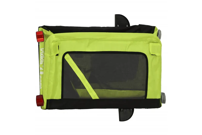 vidaXL 93941 Pet Bike Trailer Green And Black Oxford Fabric And Iron vidaXL 93941 Pet Bike Trailer Green And Black Oxford Fabric And Iron