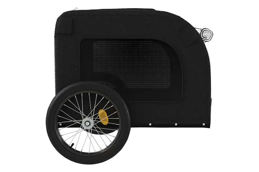 vidaXL 93842 Pet Bike Trailer Black Oxford Fabric And Iron vidaXL 93842 Pet Bike Trailer Black Oxford Fabric And Iron