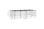 vidaXL 3114055 20-panel Pet Cage With Door Black 35x35cm Steel vidaXL 3114055 20-panel Pet Cage With Door Black 35x35cm Steel
