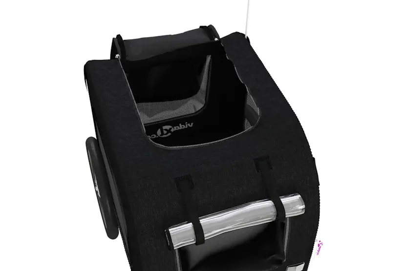 vidaXL 93842 Pet Bike Trailer Black Oxford Fabric And Iron vidaXL 93842 Pet Bike Trailer Black Oxford Fabric And Iron