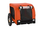 vidaXL 93991 Pet Bike Trailer Orange And Black Oxford Fabric And Iron vidaXL 93991 Pet Bike Trailer Orange And Black Oxford Fabric And Iron