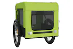 vidaXL 93927 Pet Bike Trailer Green And Black Oxford Fabric And Iron vidaXL 93927 Pet Bike Trailer Green And Black Oxford Fabric And Iron