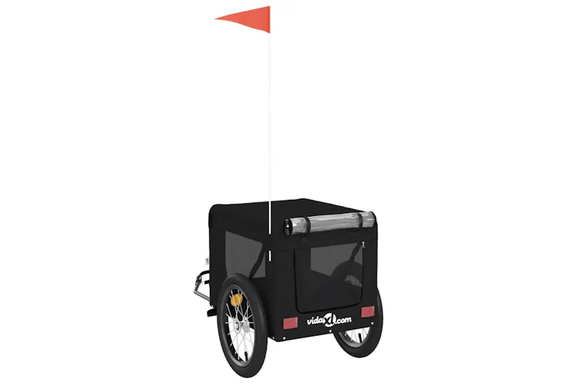 vidaXL 93919 Pet Bike Trailer Black Oxford Fabric&iron vidaXL 93919 Pet Bike Trailer Black Oxford Fabric&iron