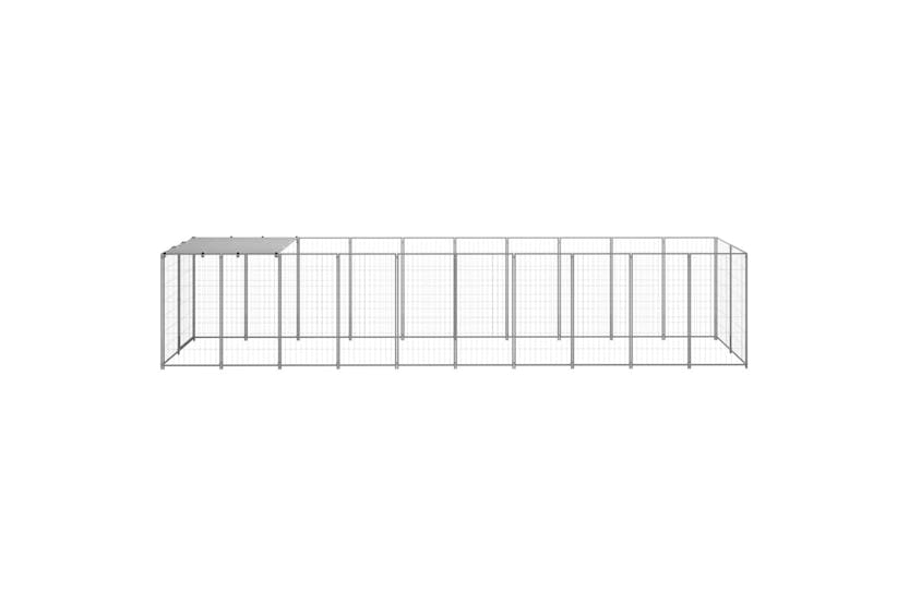 vidaXL 3082204 Dog Kennel Silver 6.05 M2 Steel vidaXL 3082204 Dog Kennel Silver 6.05 M2 Steel