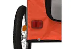 vidaXL 93837 Pet Bike Trailer Orange And Grey Oxford Fabric&iron vidaXL 93837 Pet Bike Trailer Orange And Grey Oxford Fabric&iron