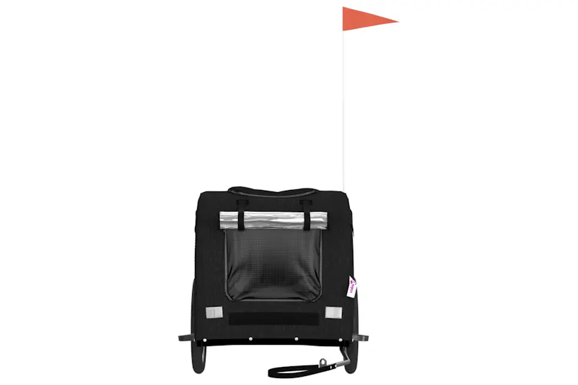 vidaXL 93842 Pet Bike Trailer Black Oxford Fabric And Iron vidaXL 93842 Pet Bike Trailer Black Oxford Fabric And Iron