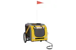 vidaXL 93882 Pet Bike Trailer Yellow And Grey Oxford Fabric And Iron vidaXL 93882 Pet Bike Trailer Yellow And Grey Oxford Fabric And Iron