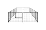 vidaXL 3082114 Dog Kennel Black 14 M2 Steel vidaXL 3082114 Dog Kennel Black 14 M2 Steel