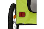 vidaXL 93843 Pet Bike Trailer Green And Grey Oxford Fabric&iron vidaXL 93843 Pet Bike Trailer Green And Grey Oxford Fabric&iron