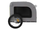 vidaXL 93843 Pet Bike Trailer Green And Grey Oxford Fabric&iron vidaXL 93843 Pet Bike Trailer Green And Grey Oxford Fabric&iron