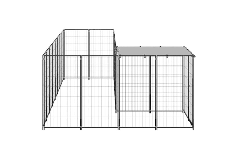 vidaXL 3082225 Dog Kennel Black 6.05 M2 Steel vidaXL 3082225 Dog Kennel Black 6.05 M2 Steel