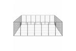 vidaXL 3115964 32-panel Dog Playpen Black 50x100cm Powder-coated Steel vidaXL 3115964 32-panel Dog Playpen Black 50x100cm Powder-coated Steel