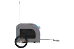 vidaXL 93841 Pet Bike Trailer Blue And Grey Oxford Fabric&iron vidaXL 93841 Pet Bike Trailer Blue And Grey Oxford Fabric&iron